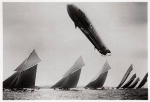 Zeppelin LZ11 Viktoria Luise in flight during the Kiel Regatta, Germany
