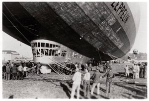 Zeppelin LZ 127 Graf Zeppelin after landing by Unbekannt