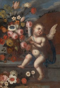 Still Life with Cupid I by Unbekannt