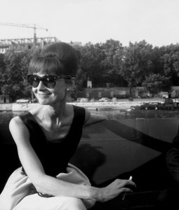Actress Audrey Hepburn on the Set of 