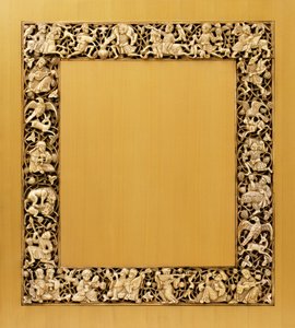 Carved ivory plaque from Fatimid, Egypt