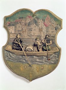 Embroidered guild symbol executed by Wolf Popp, Passau, c.1574-5