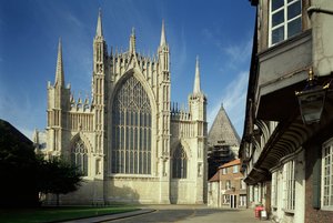 Exterior view of York Minster, Yorkshire