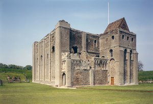 Exterior view of the keep, Castle Rising, Norfolk, built c.1138 by Unbekannt Unbekannt