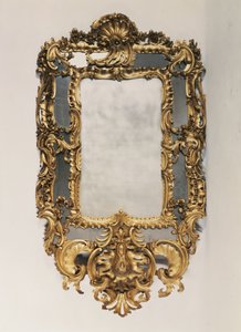 George II carved giltwood mirror, mid 18th century by Unbekannt Unbekannt