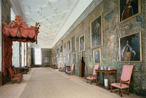 Hardwick Hall, Interior of the Long Gallery, Derbyshire, UK