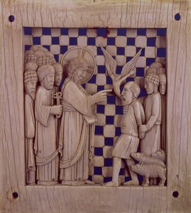 Jesus driving out the unclean spirit, relief, 10th century
