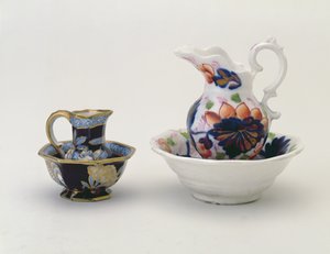 Crown Staffordshire jug and basin and Welsh baluster jug and basin by Unbekannt Unbekannt
