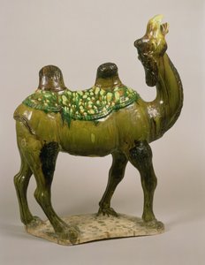 Pottery Chinese wailing camel, Tang Dynasty, 8th century