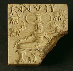 Steatite Pasupati Seal, Mohenjodaro, 2300-1750 BC