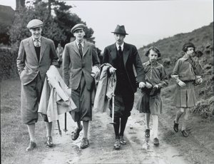 10th Duke with his four children, Billy, Andrew, Anne and Elizabeth at Bolton Abbey by William M. Timlin