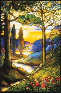 A Fine Leaded Glass Scenic Window by Unbekannt