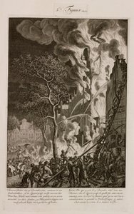 A fire in a sugar refinery, Amsterdam, Holland, 29 December 1669 by Unbekannt
