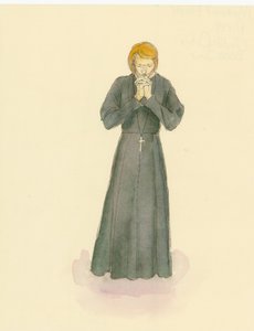 A Reconstruction Illustration of a Medieval Priest