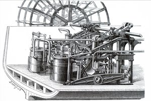 A slide-lever engine by Unbekannt