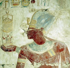 Abydos: Temple of Ramses II, The King at a Ceremony. (19th Dynasty) by Leopold Blonder