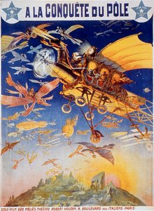 Poster of the film The Conquest of the Pole by Georges Méliès 1912 Silent Movie by Unbekannt