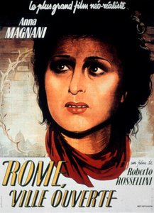 Poster of the film Rome, Open City by Roberto Rossellini with Aldo Fabrizi and Anna Magnani 1944