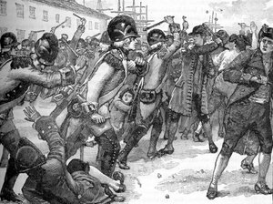 Affray Between Soldiers and Rope-Makers, Boston