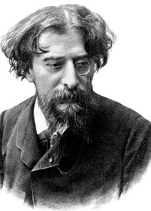 Alphonse Daudet (1840-1897) French novelist c. 1892, engraving by Unbekannter Künstler
