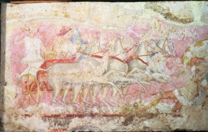 Amazons driving a chariot (detail) by Unbekannt