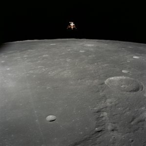 Apollo 12 lunar module Intrepid landing on the Moon