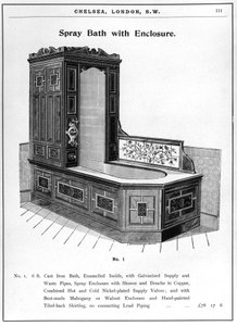 Spray bath with cabinet by Unbekannt