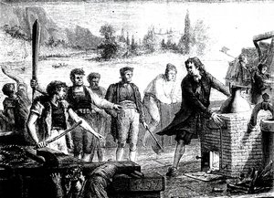Boatmen of the Weser destroying Denis Papin