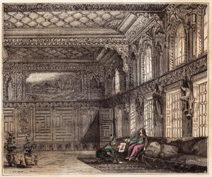 British Writer Lady Mary Wortley Montagu Dressed in Oriental Costume, 19th Century Engraving by Unbekannter Künstler