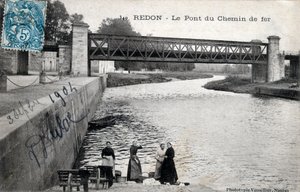 Brittany, Ille et Vilaine, Redon: the railway bridge - Postcard dated 1904 by Unbekannt