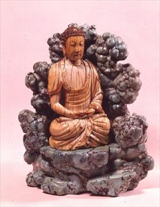 Buddha on a turquoise matrix throne, Ming Dynasty by Unbekannt