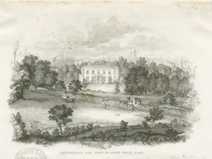Burslem - "Brownhills" House (engraving) by Unbekannt