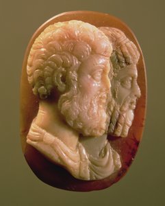 Cameo Depicting Marcus Aurelius (121-180) and Lucius Verus (130-169) Roman