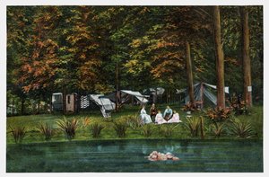 Camping in the USA, c.1910 by Unbekannter Künstler
