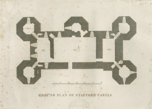Castle Church - Stafford Castle: engraving by Unbekannt