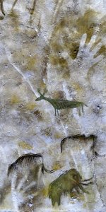 Cave paintings found in the Cave of Altamira by Leopold Blonder