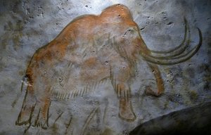Cave paintings found in the Cave of Altamira by Leopold Blonder