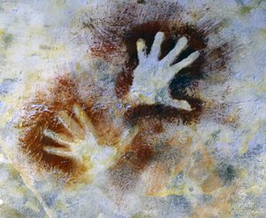 Cave paintings found in the Cave of Altamira by Leopold Blonder