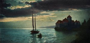 Château de Chillon - The Castle on Lake Geneva (near Montreux) (postcard) by Unbekannter Künstler