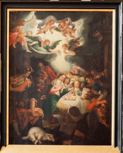Church (Basilique Notre-Dame de Tongre). Interior. Triptich. The Birth.