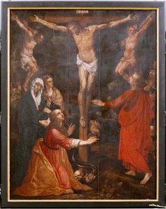 Church (Eglise Saint-Martin). Interior. Triptych. The Crucifixion by Unbekannter Künstler