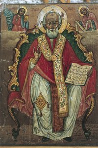 Close-up of a saint