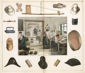 Clothing & Footwear Industry: The Milliner, or Hat Maker by Unbekannt