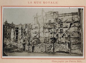 Commune of Paris (1871): view of the ruins on Rue Royale in Paris in May 1871 by Unbekannt