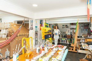 Cristina Rodriguez in her studio by Bartolome Esteban and studio Murillo