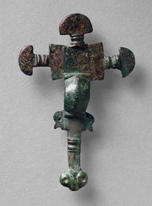 Cruciform brooch, from Haslingfield, Cambridgeshire, Anglo-Saxon
