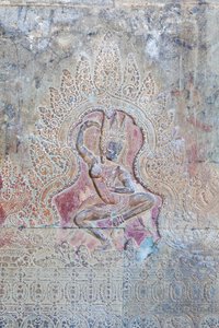Dancing Apsara relief on the outer western wall, Angkor Wat, Cambodia by Unbekannter Künstler