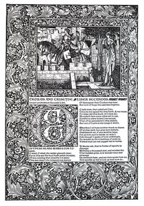 Decorative poem by Geoffrey Chaucer