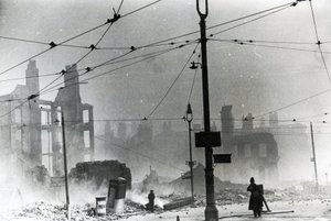 Derby Square in Liverpool after a German bombing raid