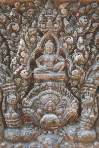 Detail of a Lintel with the Figure of Possibly Indra on Kala, Baphuon Style by Unbekannter Künstler